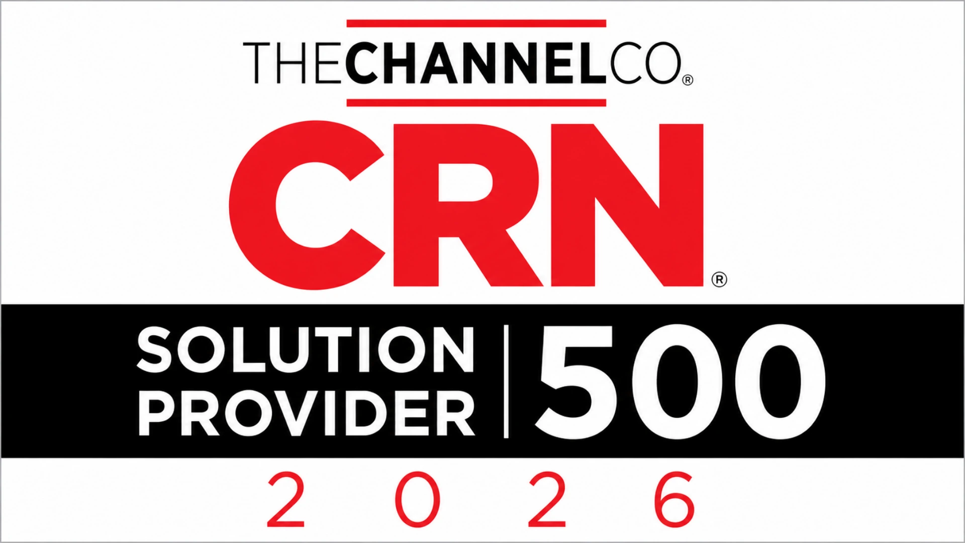 CRN 2026 Solution Provider 500 badge from The Channel Company
